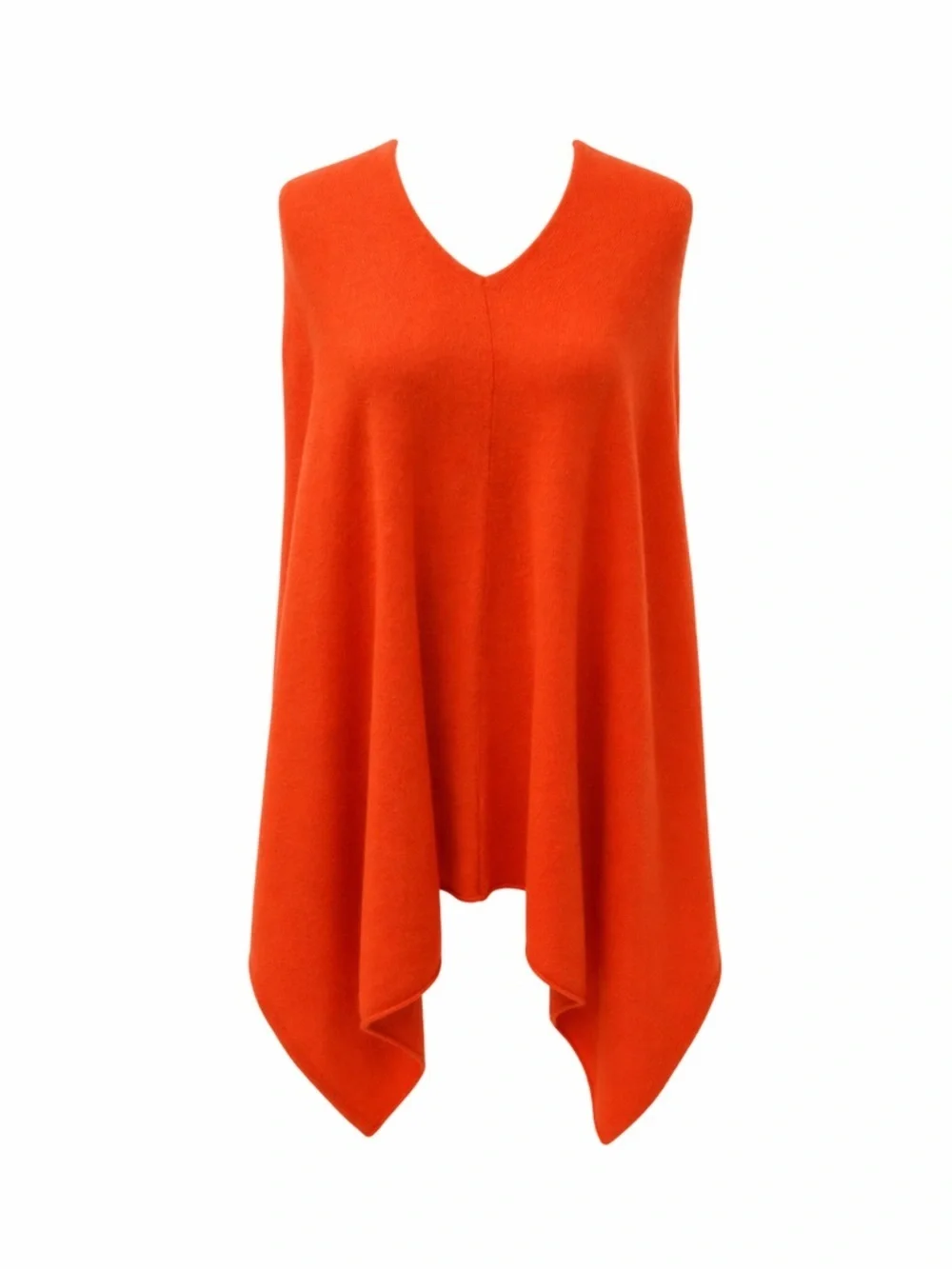 J. Crew Women’s Vibrant Orange Cashmere, Wool blend Poncho